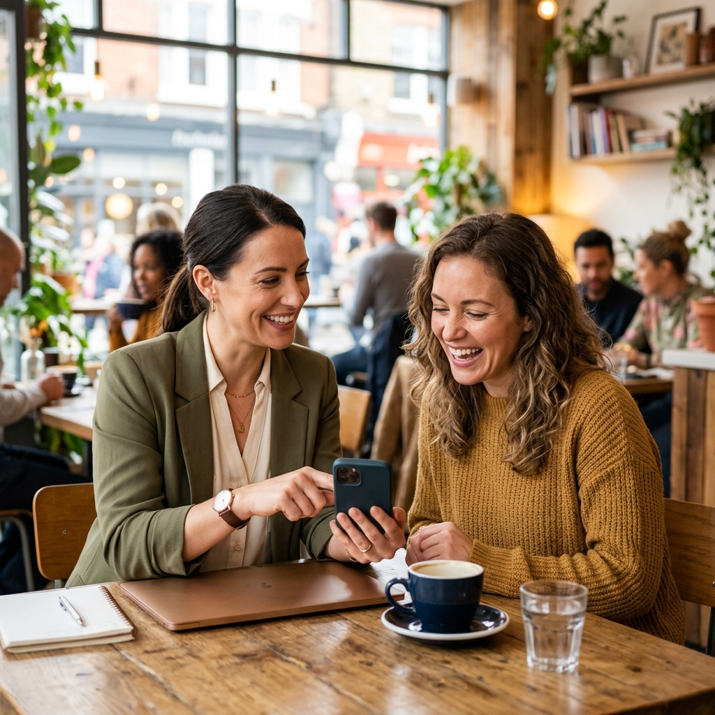 Local professional showing digital card